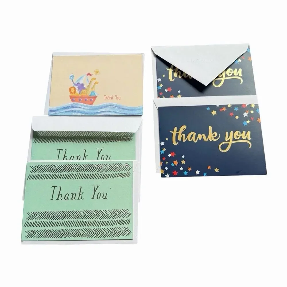 Thank You Card Bundle Snoopy Floral Modern Blank Greeting Cards Envelopes Lot